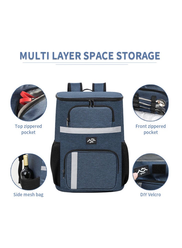 Simple style portable backpack outdoor camping picnic bag large capacity ice bag shoulder outdoor insulation bag - Image 2